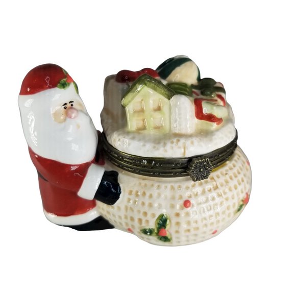 Santa's Toys Bag Miniature Collectible Christmas Trinket Box by Harry and David - Picture 8 of 8
